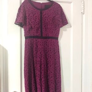 JCrew Plum Lace Dress - Size 6